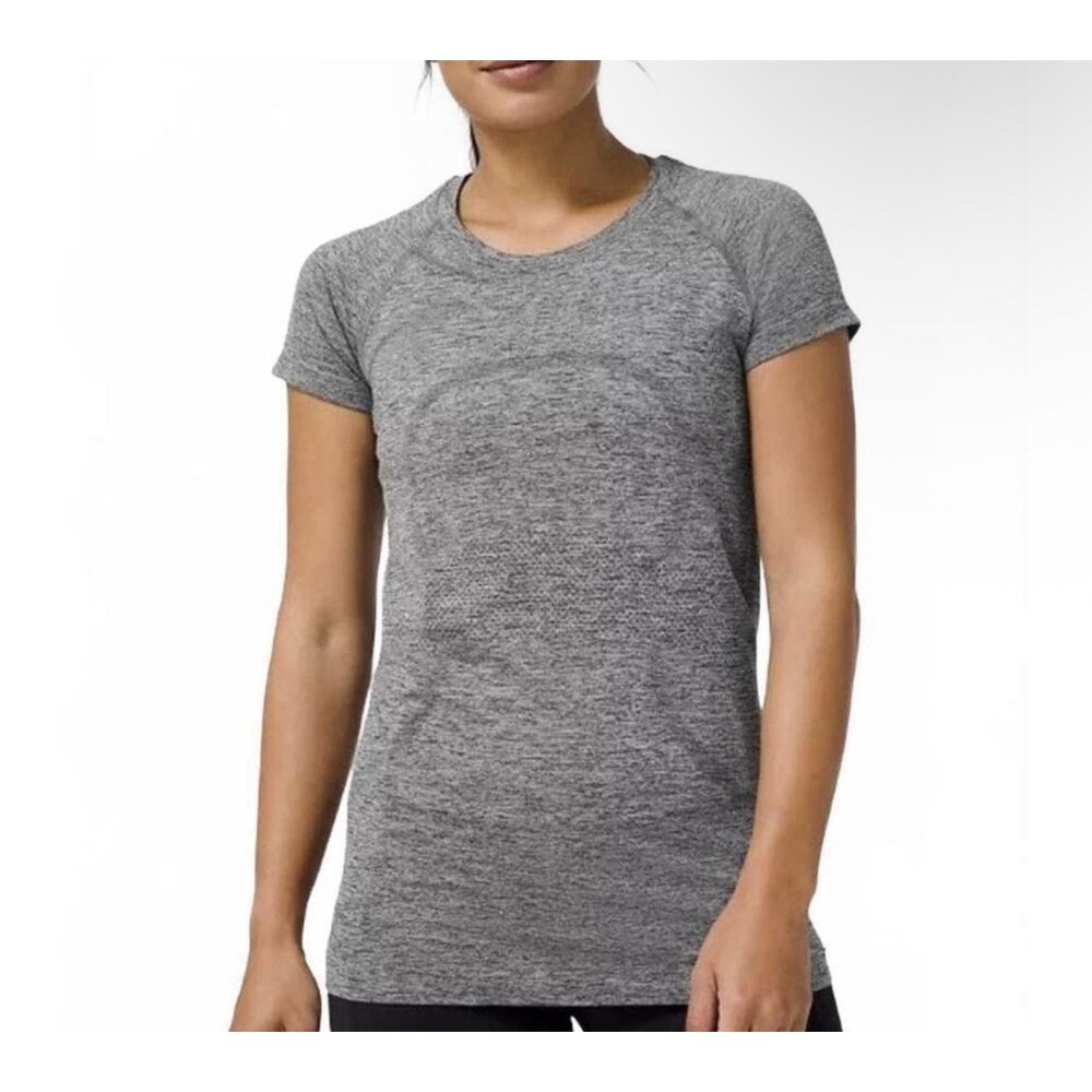 Lululemon Women's Swiftly Tech Short Sleeve Shirt Gray Size 4 Athletic Workout